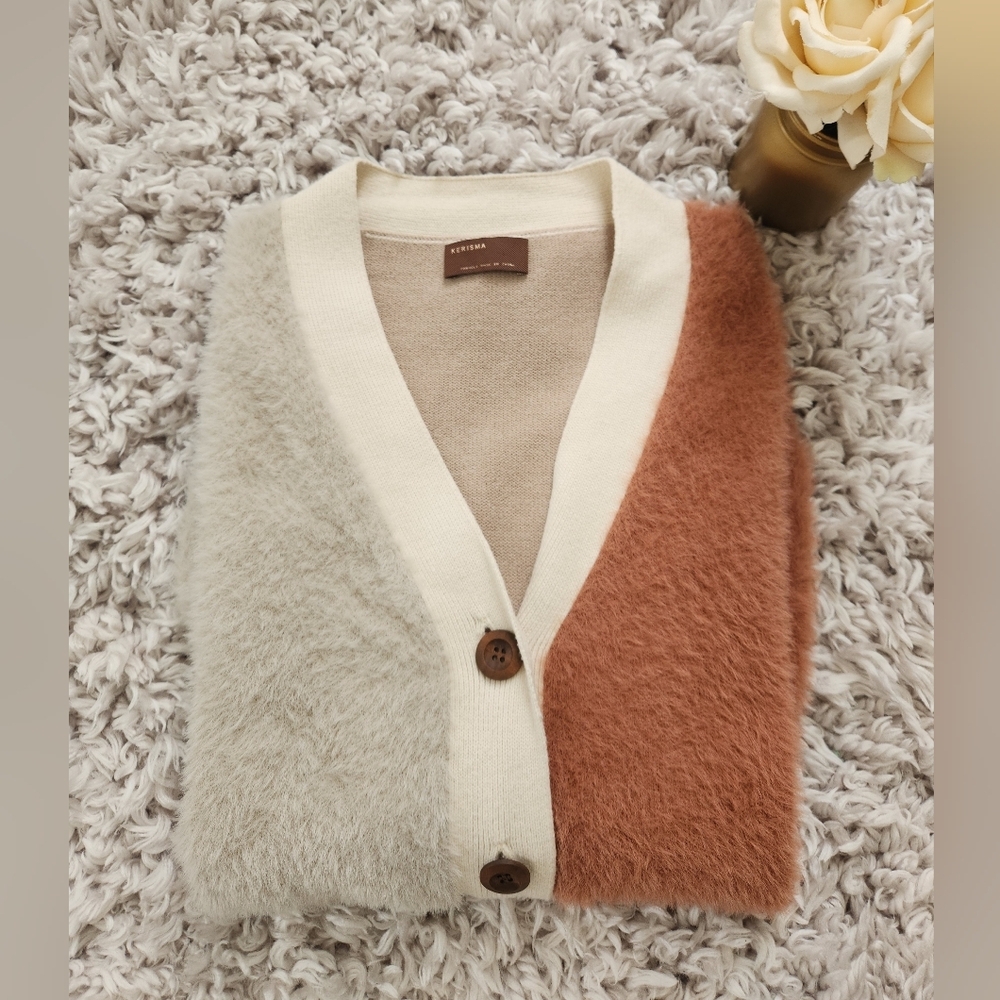 Kerisma Colorblock Cardigan Sweater S - Picture 4 of 5